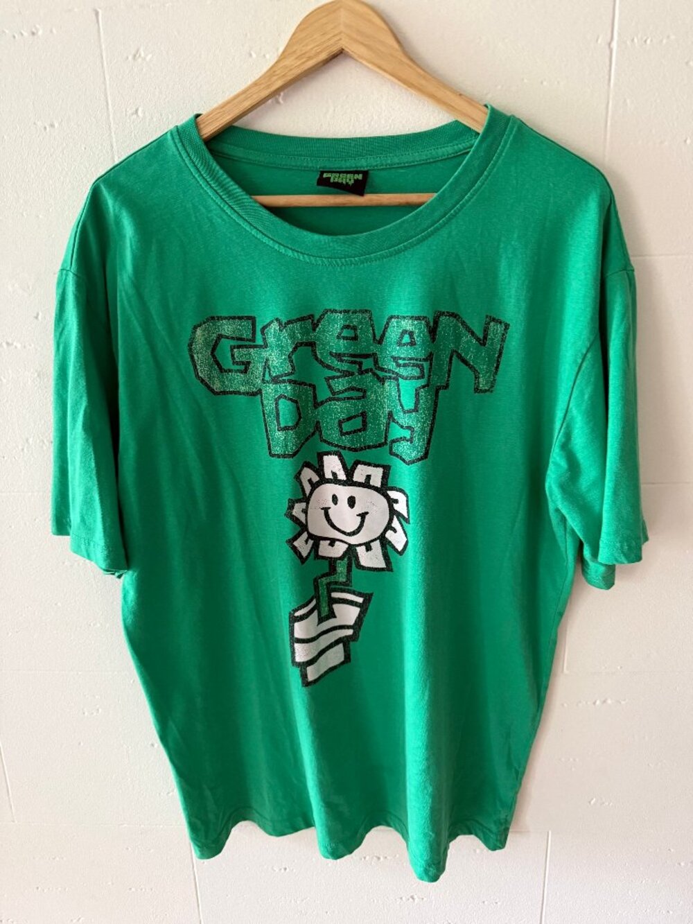 Green Day | Flower Pot Band Graphic T-Shirt | Punkrock Grunge | Large